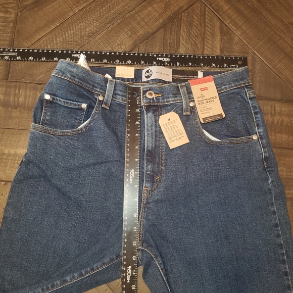 Levi's High Waisted Mom Jeans 32x27 Silvertab Tapered Womens Blue A36990002 Rise - Picture 5 of 12